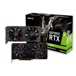 BIOSTAR GeForce RTX™ 3070  8GB GDDR6, 256bit, 1725/14000Mhz, PCIe 4.0 x16, CUDA: 5888 processing, 1xHDMI, 3xDP,  Dual fan, 8pin x2, Retail (VN3716RM82)